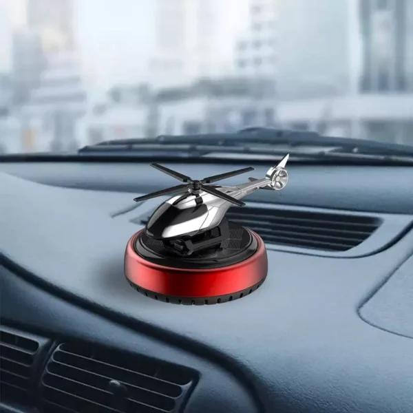 Helicopter Shaped Premium Solar Powered Car Air Freshner Car Dashboard Accessory For All Cars Interior - Image 2