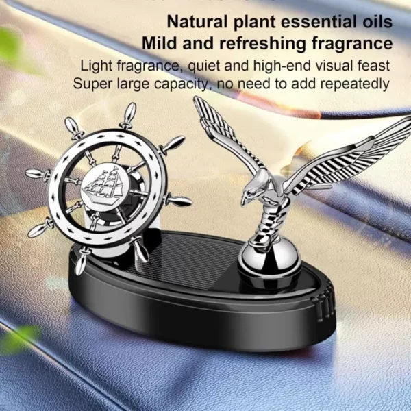 Car Air Freshener Eagle Solar Parfume Aromatherapy,Energy Spinning Solar With Perfume Liquid&Organic Fragrance For All Car Dashboard - Image 4