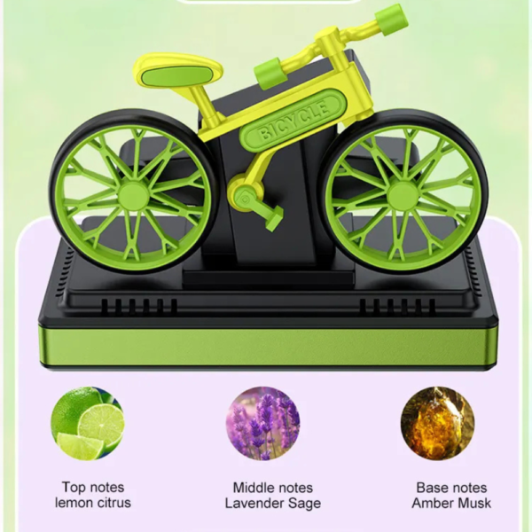 Bicycle Car Solar Perfume, Car Accessories Solar Car Perfumes & Fresheners For Dashboard Pod|Solar bicycle With Fragrance For Car - Image 2