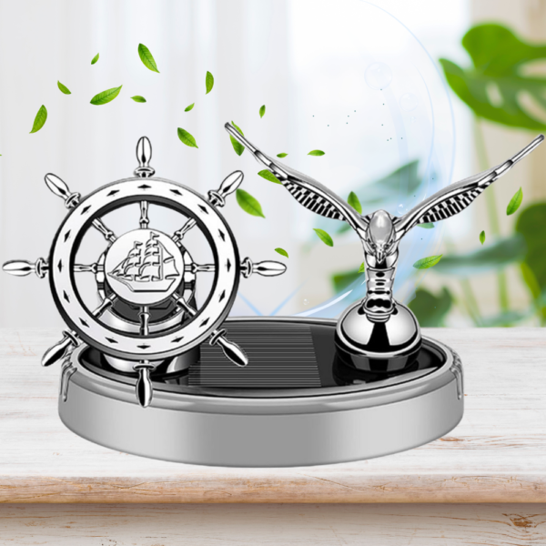 Car Air Freshener Eagle Solar Parfume Aromatherapy,Energy Spinning Solar With Perfume Liquid&Organic Fragrance For All Car Dashboard - Image 2