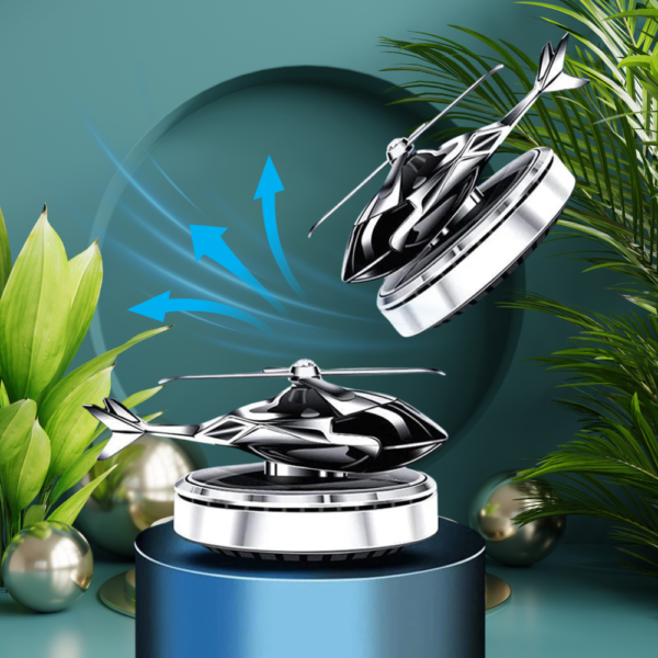 Helicopter Shaped Premium Solar Powered Car Air Freshner Car Dashboard Accessory For All Cars Interior - Image 6
