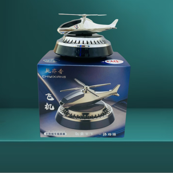 Helicopter Shaped Premium Solar Powered Car Air Freshner Car Dashboard Accessory For All Cars Interior - Image 5