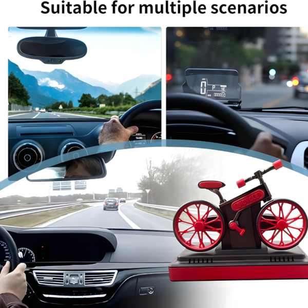 Bicycle Car Solar Perfume, Car Accessories Solar Car Perfumes & Fresheners For Dashboard Pod|Solar bicycle With Fragrance For Car - Image 3
