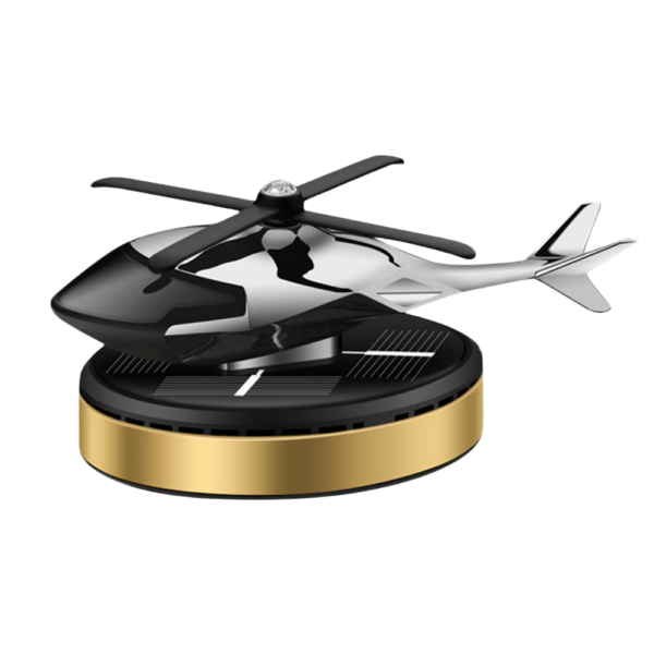 Helicopter Shaped Premium Solar Powered Car Air Freshner Car Dashboard Accessory For All Cars Interior