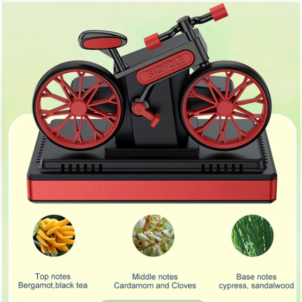 Bicycle Car Solar Perfume, Car Accessories Solar Car Perfumes & Fresheners For Dashboard Pod|Solar bicycle With Fragrance For Car - Image 4