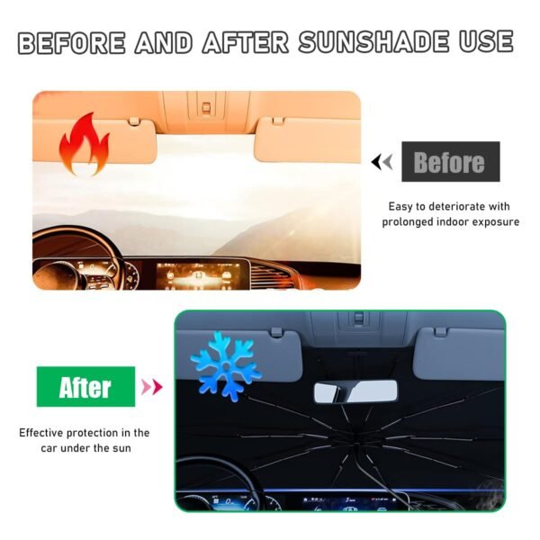 Car Shade Automotive Windshield Sun Shade Umbrella for Car - Image 2