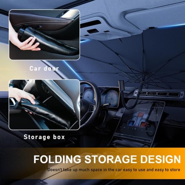 Car Shade Automotive Windshield Sun Shade Umbrella for Car - Image 4