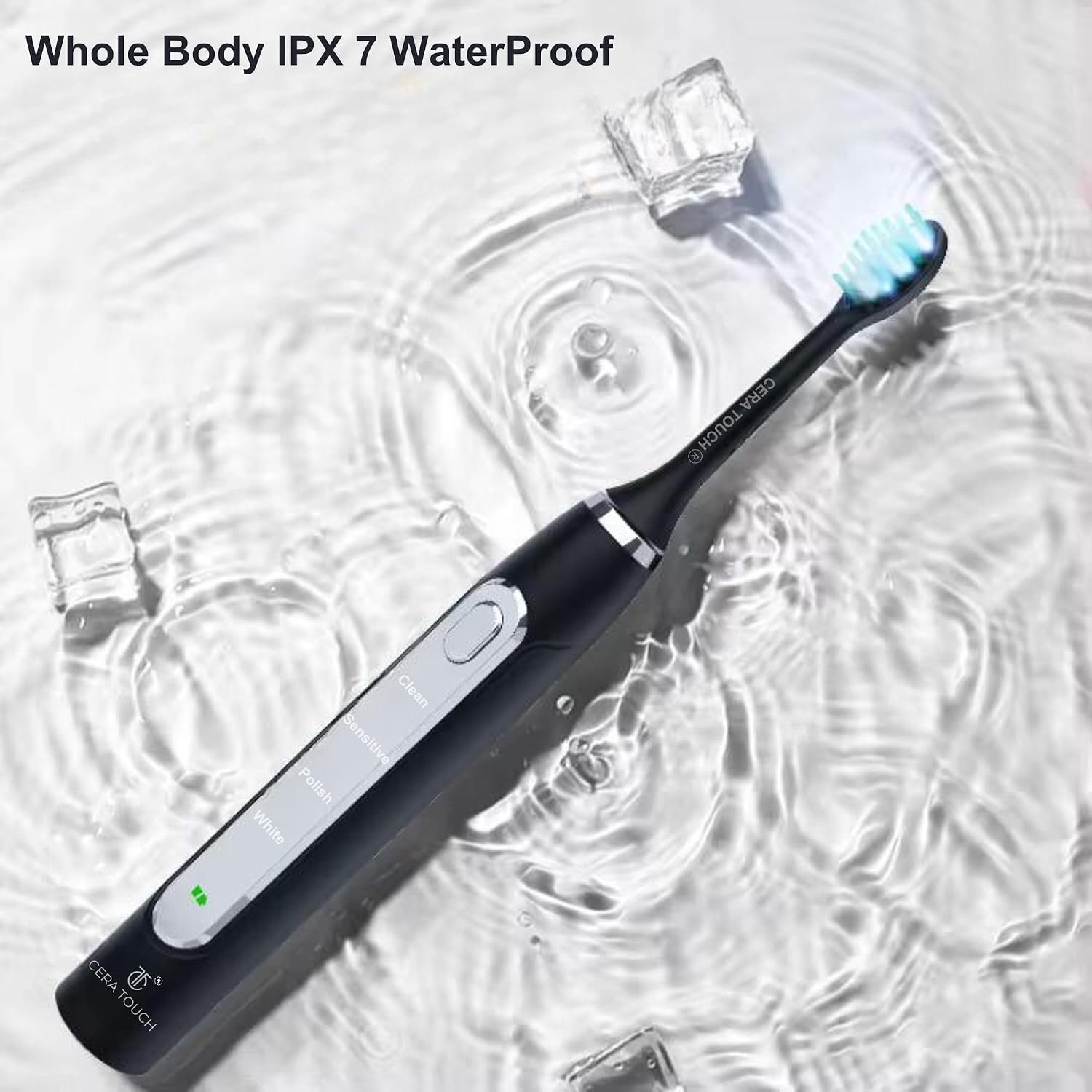 Cera Touch 6 Blue LED Whitening Electric Toothbrush with 4 Modes, Smart Timer & Wireless Charging - Image 4